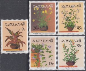 ST HELENA Sc # 588-92 CPL MNH SET of 5 -  VARIOUS FLOWERS