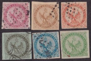 French Colonies 1859-1865 SC 1-6 Used Set 