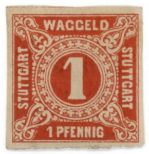 (I.B) Germany Railway : Stuttgart Waggeld 1pf