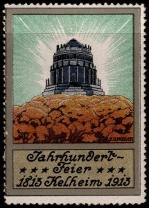 1913 Germany Poster Stamp Centenary Celebration Wars Of Liberation 1813-1913