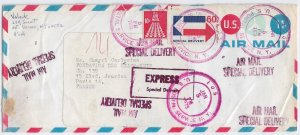 Mt. Vernon, NY to Paris, France 1973 Airmail Special Delivery Sc # E23 (52644)