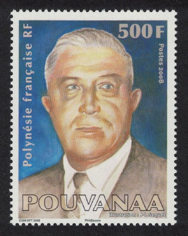 Fr. Polynesia Pouvanaa Politician 'spiritual father' 500f 2008 MNH SG#1080