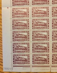 French Morocco #204* NH  full sheet of 50  CV $20.00