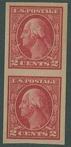 USA SC#409 Washington 2c Imperf PAIR, MNH