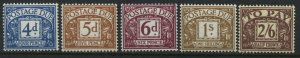 GB KGVI 1938 4d Postage Dues 4d, 5d, 6d, 1/, and 2/6d mint o.g. hinged (40)