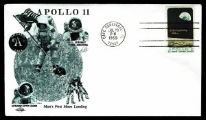 7/20/1969 Apollo 11 Man's First Moon Landing - US#1371 Franking (ESP#5033)