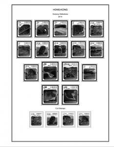 HONG KONG [SAR] 1998-2010 + 2011-2020 STAMP ALBUM PAGES (309 PDF b&w il. pages)