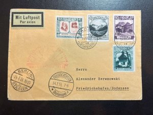 1931 Liechtenstein LZ 127 Graf Zeppelin Polar Flight Cover Vaduz to Germany