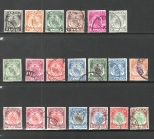 Malaya - Negri Sembilan, Scott #38-58  F/VF, Used,  CV $128.55 .......  4180048