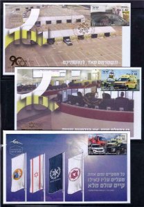 ISRAEL STAMPS 2021 EMERGENCY & RESCUE & MDA 3 ATM MACHINE LABEL FDC