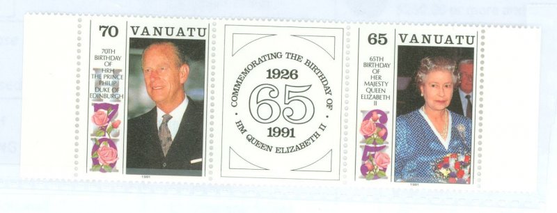 Vanuatu #540-541 Mint (NH) Single (Complete Set) (Queen) (Royalty)