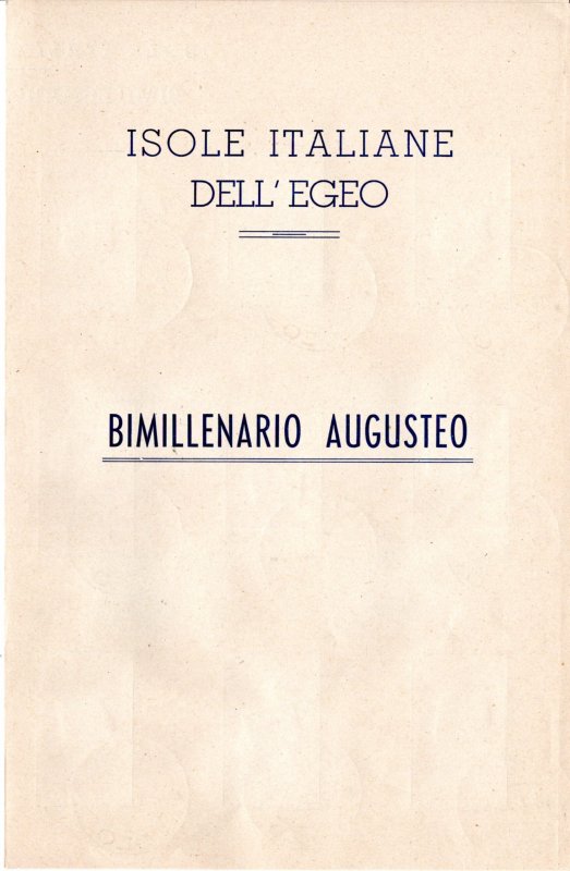 Egeo - Augusto set in special folder