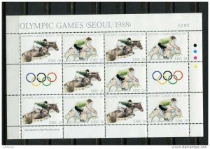 Ireland 1988 Sheet Mi 645-6 MNH Kleinbogen Sport Olympic Games Seoul