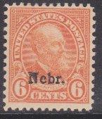 US sc#675 1929 6c Nebraska overprint MH