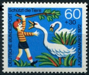 Germany Sc#B484 MNH, 60p+30p multi, Youth: Animal welfare (1972)