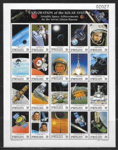 Micronesia 334-336 Russian Space Achievements MNH