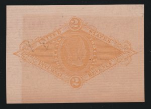 US RN-G1 1 Cut Square Stamp Printing on Reverse Revenue Stamped Paper