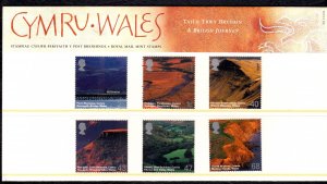 Great Britain 2004 Wales Complete MNH Set in Presentation Pack SC 2215-2220