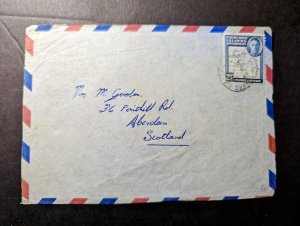 1954 Falkland Islands Airmail Cover South Georgia to Aberdeen Scotland England