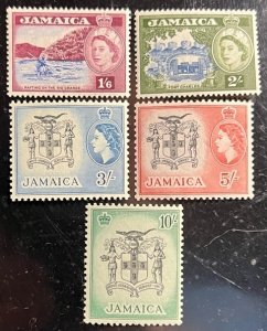 Jamaica Scott# 169-173 F/VF NH Unused Lot of 5 Cat $77.50