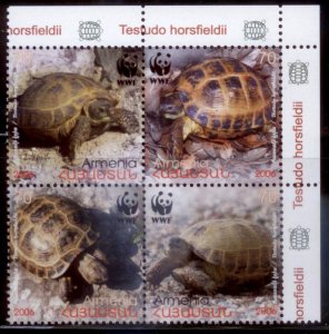 Armenia 2007 Turtles Tabs may vary MNH-OG E149