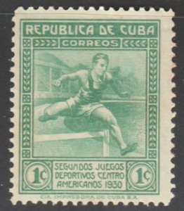 1930 Cuba Stamps Sc 299 Hurdler 2nd Central American Athletic Games MNH