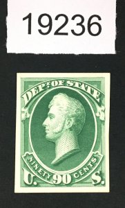 MOMEN: US STAMPS # O67P4 PROOF ON CARD LOT #19236