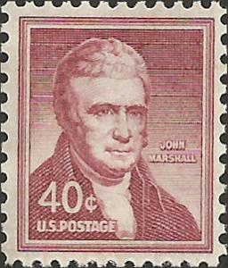 # 1050a MINT NEVER HINGED DRY PRINT JOHN MARSHALL    