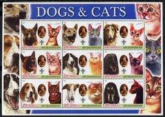 AFGHANISTAN - 2003 - Dogs & Cats #1 - Perf 9v Sheet - M N H -Private Issue