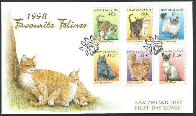 NEW ZEALAND 1998 CATS commem FDC...........................................60638