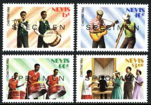 Nevis 399-402,MNH.SPECIMEN.Musicians from local bands.Instruments.Christmas,1984