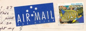 Australia 918 Used on Cronulla Postcard - Angelfish - pm 1990