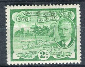 ST.KITTS; & NEVIS 1952 early GVI issue fine Mint very lightly hinged 2c.