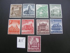 Germany 1940 MNH  SC B177-185  SET  XF 40 EUROS (115)