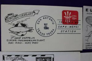 Graf Zeppelin Hindenburg airship balloon theme philatelic cachet cover expo lot