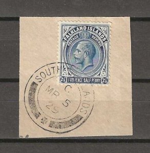 FALKLAND ISLANDS 1929 SG Z38 Prussian Blue. CERT