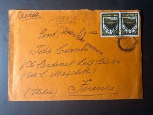 1941 Censored Italian Rodi Airmail Cover to Firenze Italy