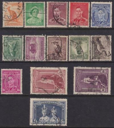 Australia 1937-1946 SC 166-179 Used Set