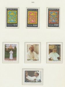 VATICAN - Scott 638-644 - MNH - 1978