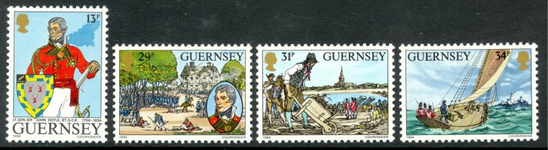 GUERNSEY 1984 LT-GENERAL JOHN DOYLE Set Sc 303-306 MNH