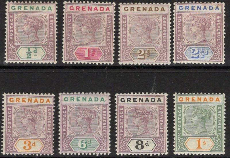 GRENADA SG48/55 1895-9 DEFINITIVE SET MTD MINT