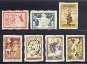 GREECE #549-55 Mint NH - 1953 Products Set