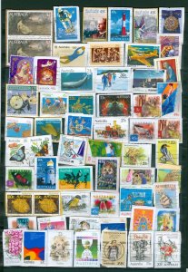 Australia. Lot 58 Different Cut On Paper Modern Issues.