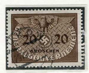 GERMANY; POLISH OCCUPATION 1940 early Official fine used 20g. value