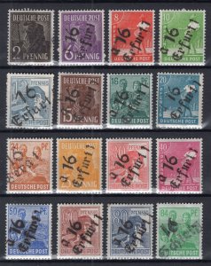 GERMANY SOVIET ZONE HOP BEZIRKSHANDSTEMPEL BEZIRK 16 166-188 III SOLD AS IS 232