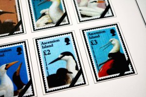 COLOR PRINTED ASCENSION ISLAND 1922-1999 STAMP ALBUM PAGES (104 illustr. pages)