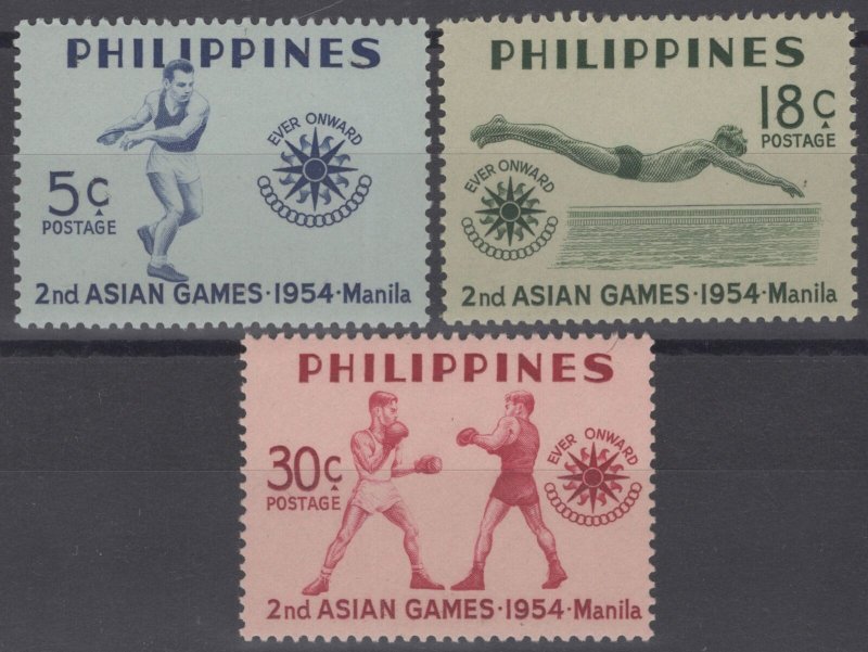 ZAYIX Philippines 610-612 MNH Sports - Boxing - Swimming - Discus 060422S78