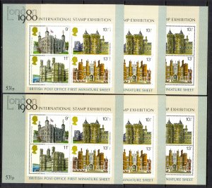 Great Britain Sc# 834a MNH Lot/6 Souvenir Sheet 1978 Architecture