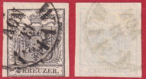 Austria - 1850 - Scott #2 - used - Coat of Arms