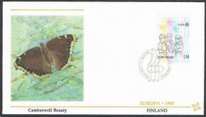 Finland 707-708,two FDC.Michel 968-969. EUROPE CEPT-1985.Music.Birds.Butterflies